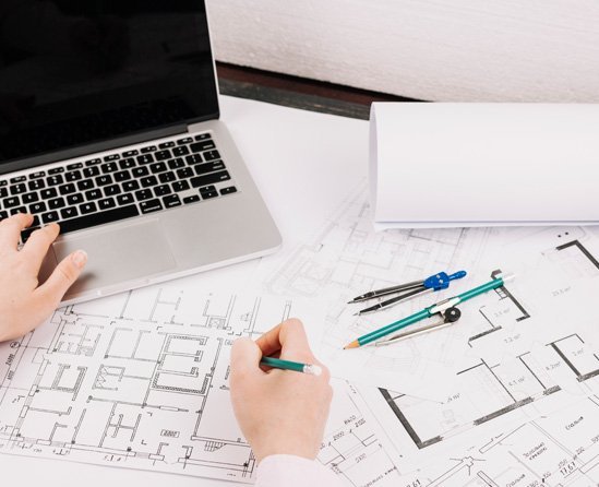 Plano de planta en arquitectura en Poio y resto de Pontevedra